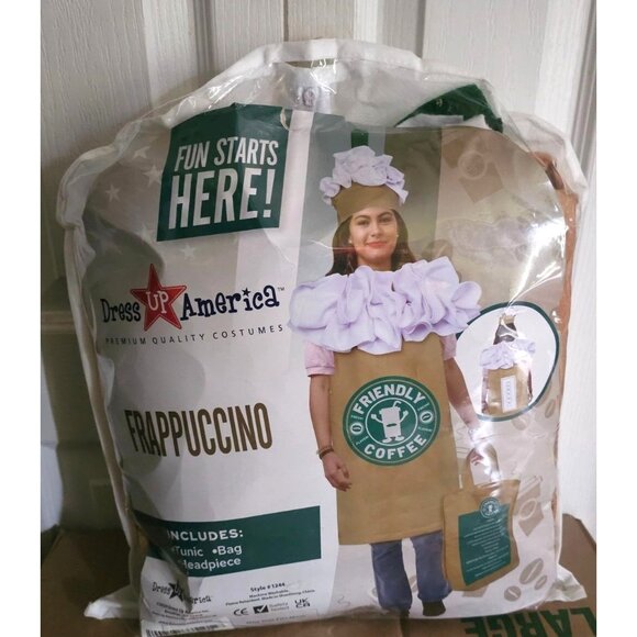 Dress Up America Frappuccino Costume Unisex - Picture 1 of 3